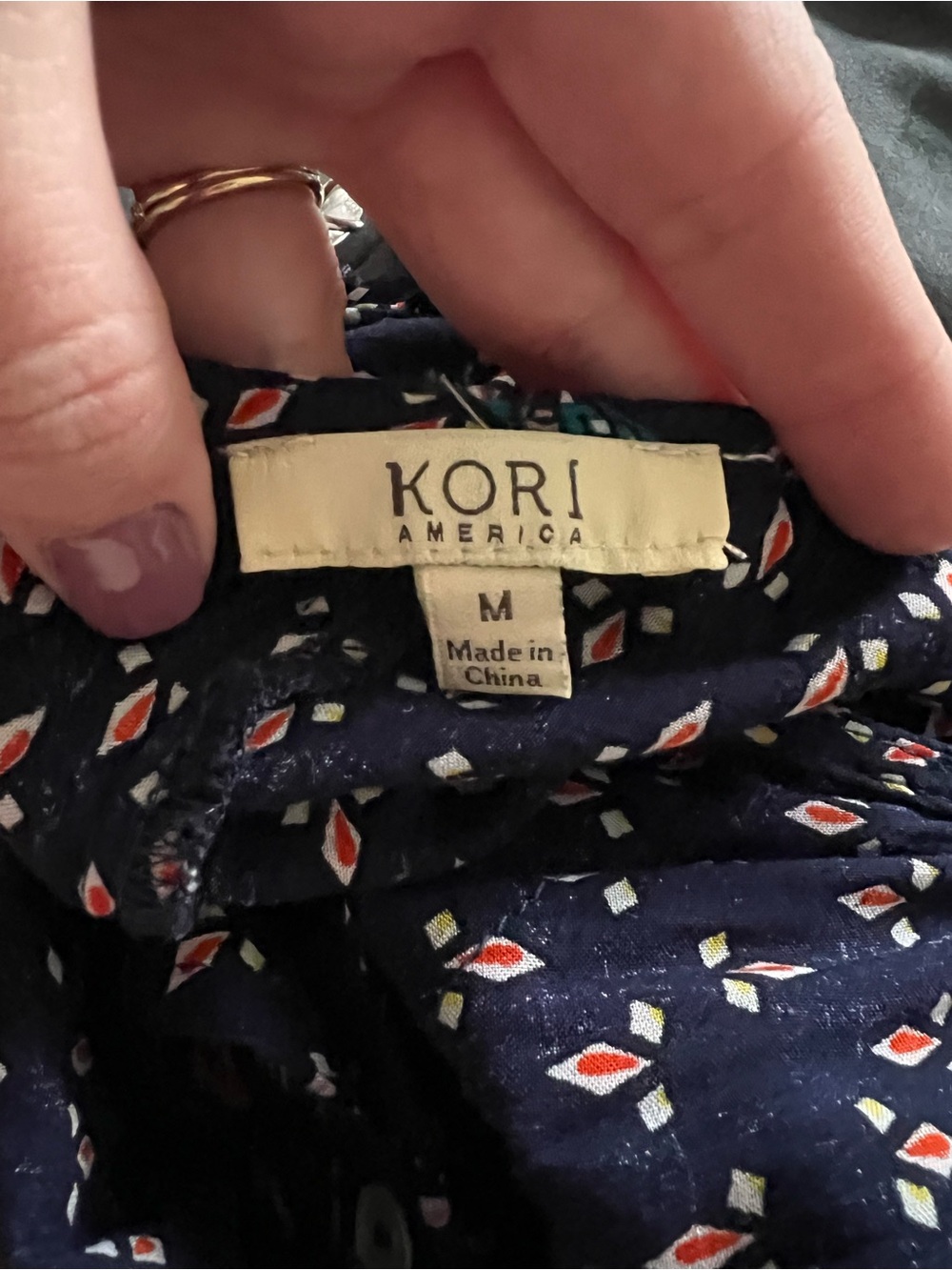 Kori Navy Maxi Dress with Red Floral Print - Picture 3 of 3